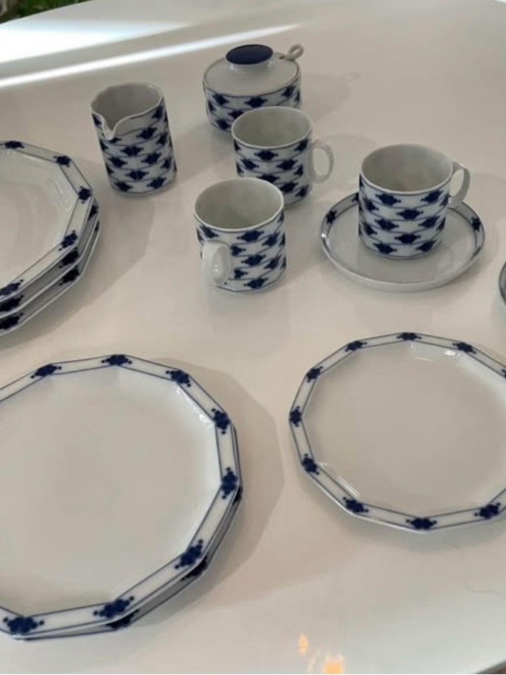 Rosenthal Studio Linie Blue and White Corinth Dinnerware Set